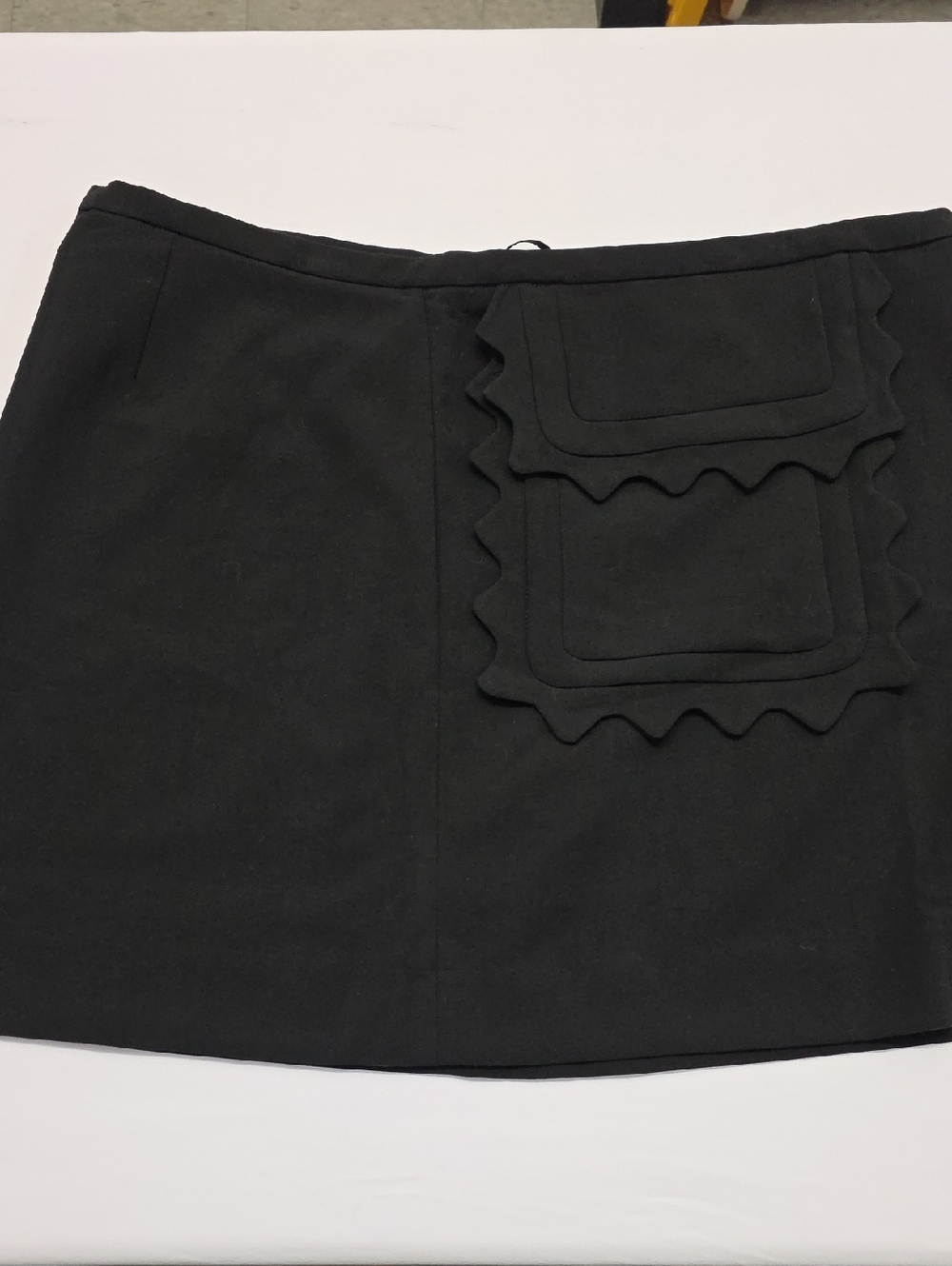 Victoria Beckham Black Mini Skirt Statement Pocket Plus 1X